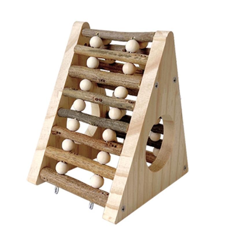 

Solid Trapezoidal Wood Climbing Ladder Small Animal Cage Accessory Hideouts for Hamsters Small Pet S
