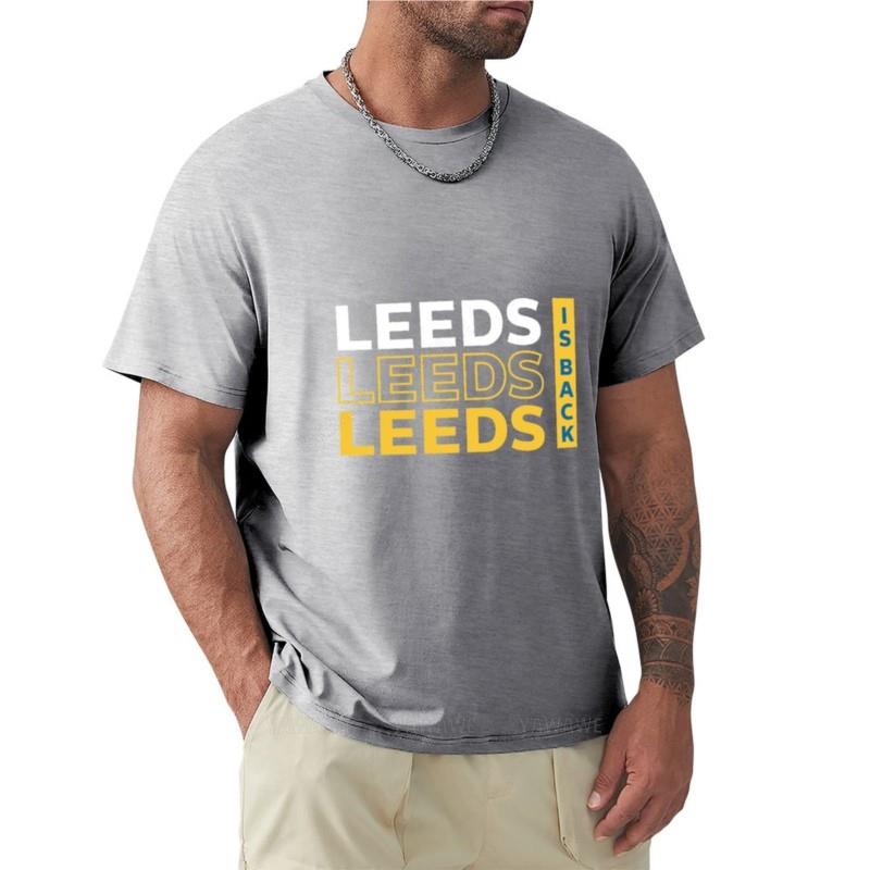 Summer T-shirt Mens Cotton Tshirt LEEDS United T-Shirt Oversized T-shirt Heavyweight T Shirts O Neck T-shirt Slim Fit T Shirts