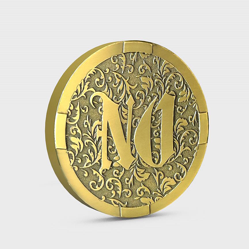 Vergoldete JA/NEIN Entscheidungs- und Wunsch-Bronze Retro Gedenkmünze - Magisches Unterhaltungsgeschenk