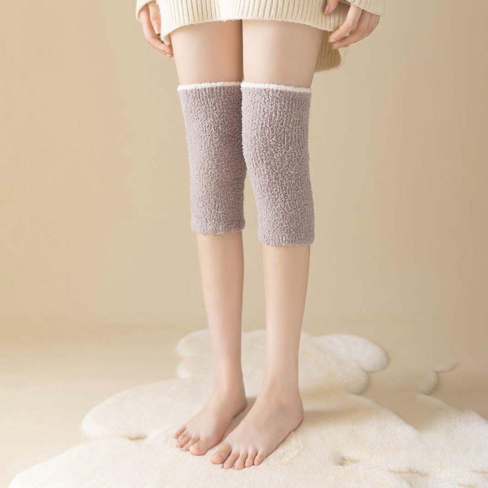 Autumn Girls Foot Cover Lolita Coral Fleece Socks Women Hosiery Knee Protection Knitted Leg Warmers