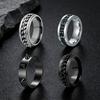 Electroplated Stainless Steel Rotating Stress Relief Unisex Ring