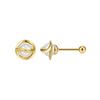 ORSA JEWELS 14K Gold 925 Sterling Silver Pearl Mini Small Stud Earrings for Women Chic Minimalist Office Korean Jewelry GPE136