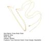 Yousheng Body Chain Sexy Simple Faux Diamond Inlaid Integrated Adjustable Dress Up Gift Lady Cross Bikini Belly Chain Body Jewelry Daily Wear