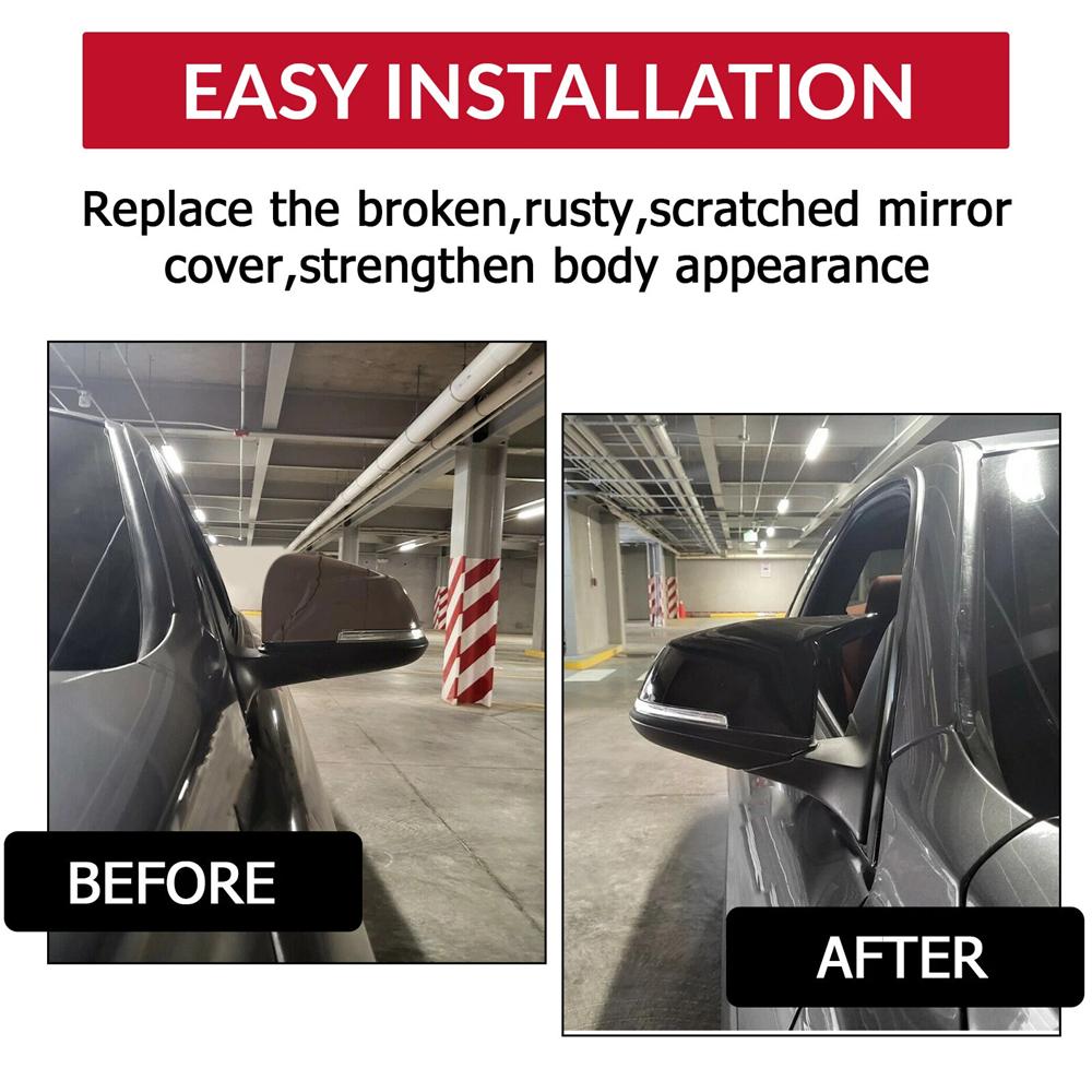 Gloss Black Wing Mirror Cover Caps For Bmw 3/4 Series F20 F21 F22 F30 F32 F36