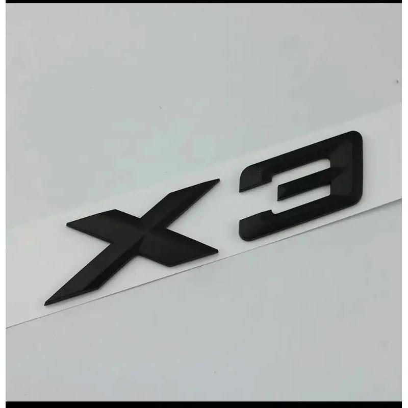 3D ABS Svart Krom Bilbokstäver Bakluckemärke X3 Logotyp För BMW X3 F25 Dekal Emblem X3 E83 F25 G01 Bokstäver Tillbehör ua2