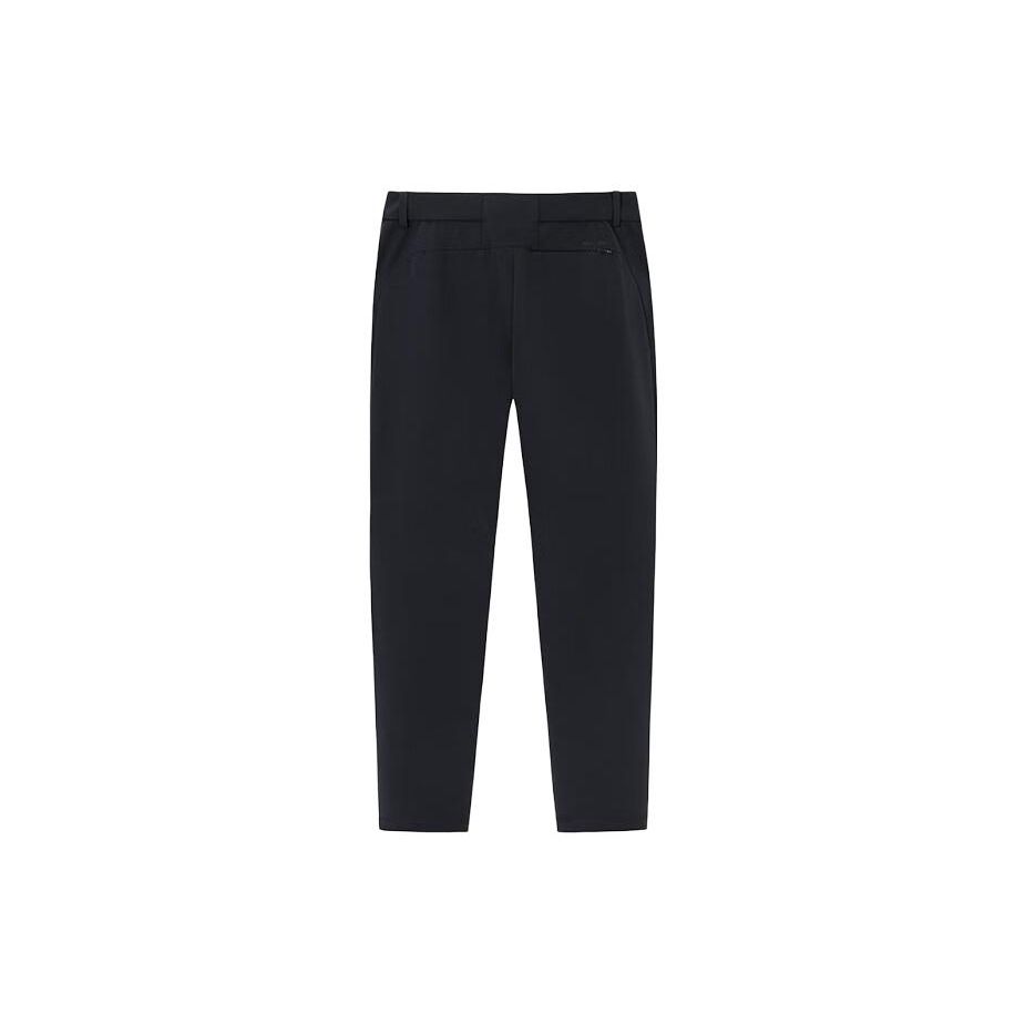 Anta Champion Series Solid Color Mid Waist Straight Casual Pants Men Bottoms Black 152340504-3