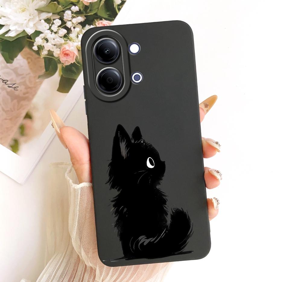 For Vivo Y05 4G Case New Luxury Bow Love Heart Painted Cover Soft TPU Phone Case For Vivo Y11d Y 05 VivoY05 VivoY11d Fundas Bags