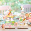 Cartoon Mini Easter Tree Ornament Colorful Wooden Rabbit Figurines  Dining Room
