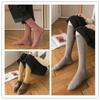 Women's Solid Color Thick Winter Knee-High Cotton Socks
