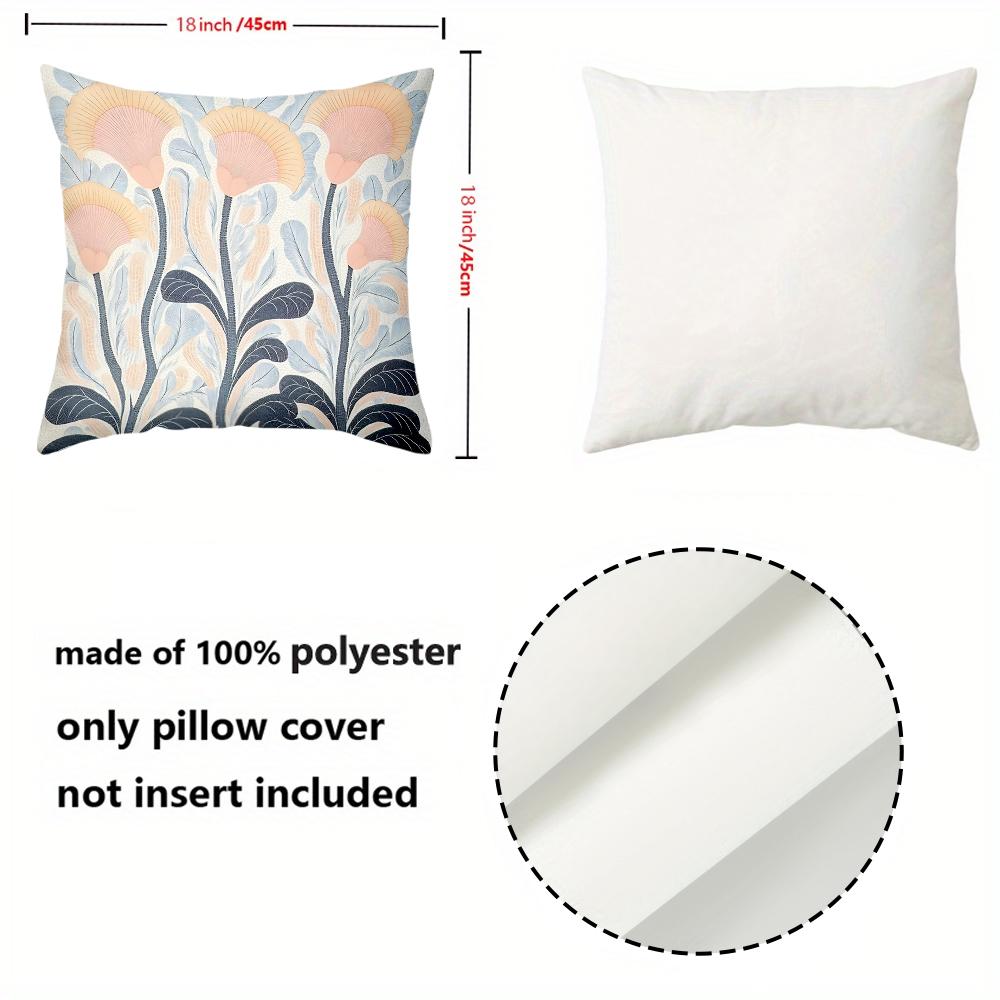 # Boho Floral Print Throw Pillow Covers Pattern Cushion Cover Suitable For Sofa Bedroom Car Pillow Cover