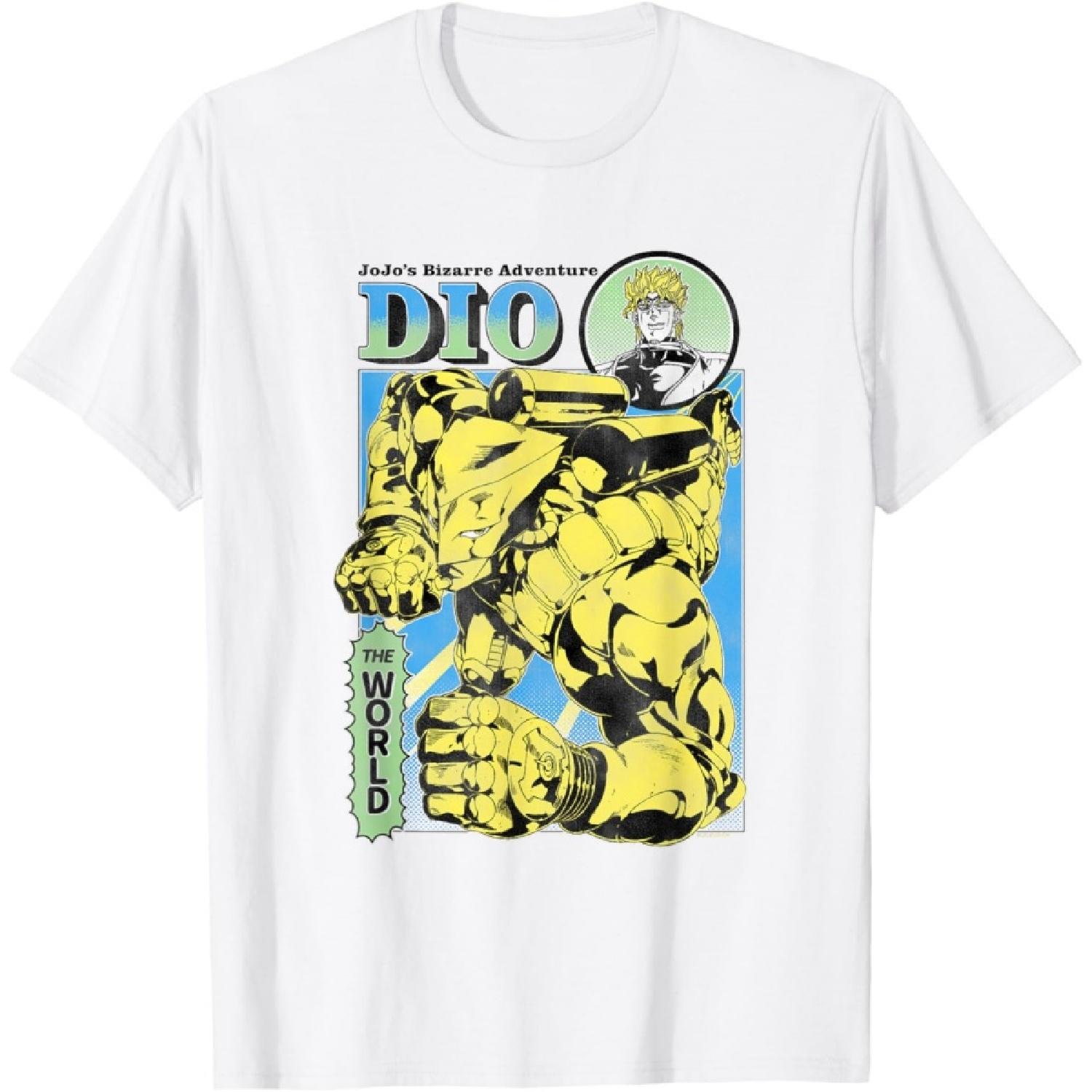 Футболка с иллюстрацией Part 3 DIO & The World из JoJo s Bizarre Adventure XXXXXL белый