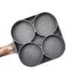 1pc Four-hole Omelette Pot Household Non-stick Flats-bottomed Egg Dumpling Pot Breakfast Egg Burger Frying Pan