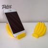 Funny Desk Accessories for Office Cute Banana Phone Stand, Fun Desktop Holder, 3D Printed Decorative Cell Cradle Creative Ornament, Stress Relief Gift