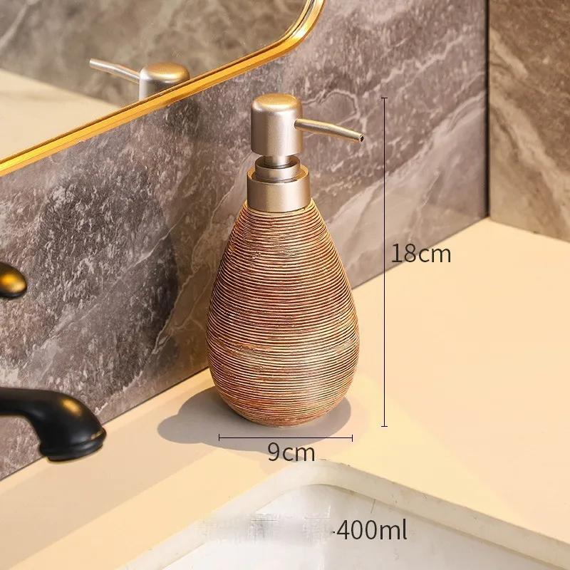 Kreativer Keramik-Seifenspender im Retro-Stil mit Pumpmechanismus, Handseifenflasche, geeignet für Badezimmer, Küchen, Toiletten ZG76