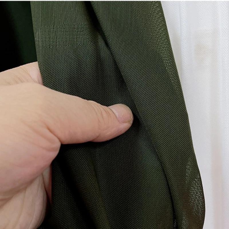 Wide 150cm Nylon Mesh Fabric Spandex High Elastic Dense Black White for DIY Sewing Lace Shirt Stockings