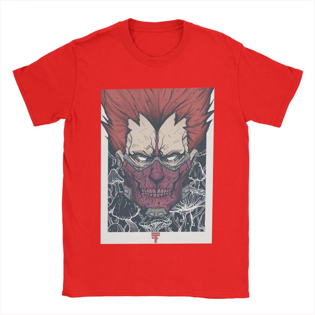 Men's T Shirts Anime Vintage Tees Short Sleeve Round Collar T-Shirts Pure Cotton Printed Tops