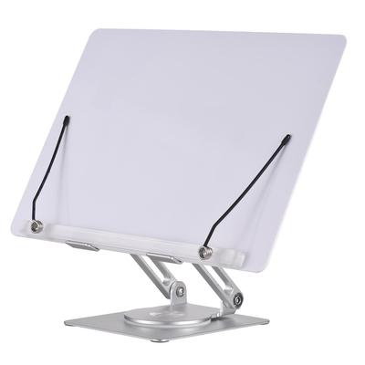 Desktop Book Stand for Reading with 360 Degrees  Rotating Base & Page Clips Foldable and Angle Adjustable