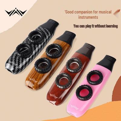 Professionelles Doppelloch-Kazoo für Gitarrenbegleitung - Anfängerfreundliches Westliches Musikinstrument
