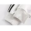 Men's Retro Sporty Style Half Zip Striped Sleeve Letter Embroidered Sweatshirt