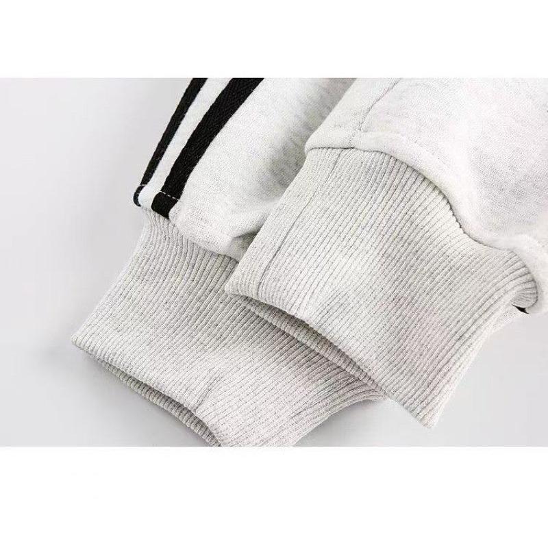 Men's Retro Sporty Style Half Zip Striped Sleeve Letter Embroidered Sweatshirt