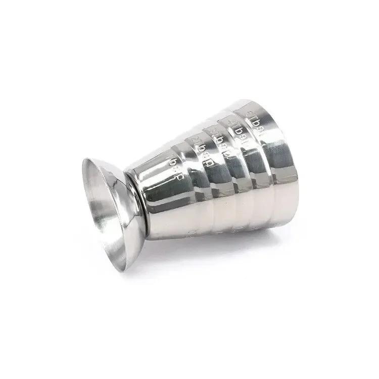 1/2Pcs Stainless Steel Metal Liquid Mixing Drink Measuring Cups With Scale Multifunctional Wine Glass for Home Bars & Restauran