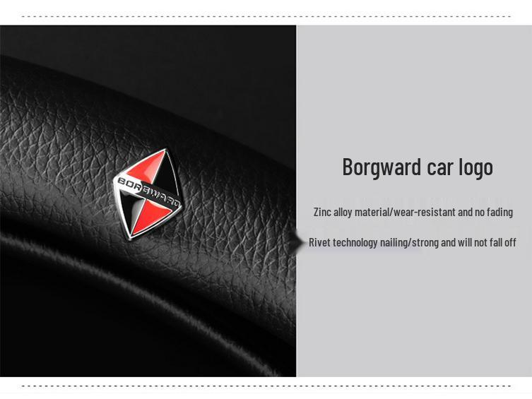 Borgward Genuine Leather Steering Wheel Cover for BX7/BXi5/BX6, Universal Fit - Four Seasons Car Accessory