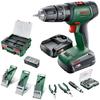 UniversalImpact 18V Drill Driver (1x1.5Ah/1x 2.5Ah) + 46AC Set + AL18V-20 In Systembox S