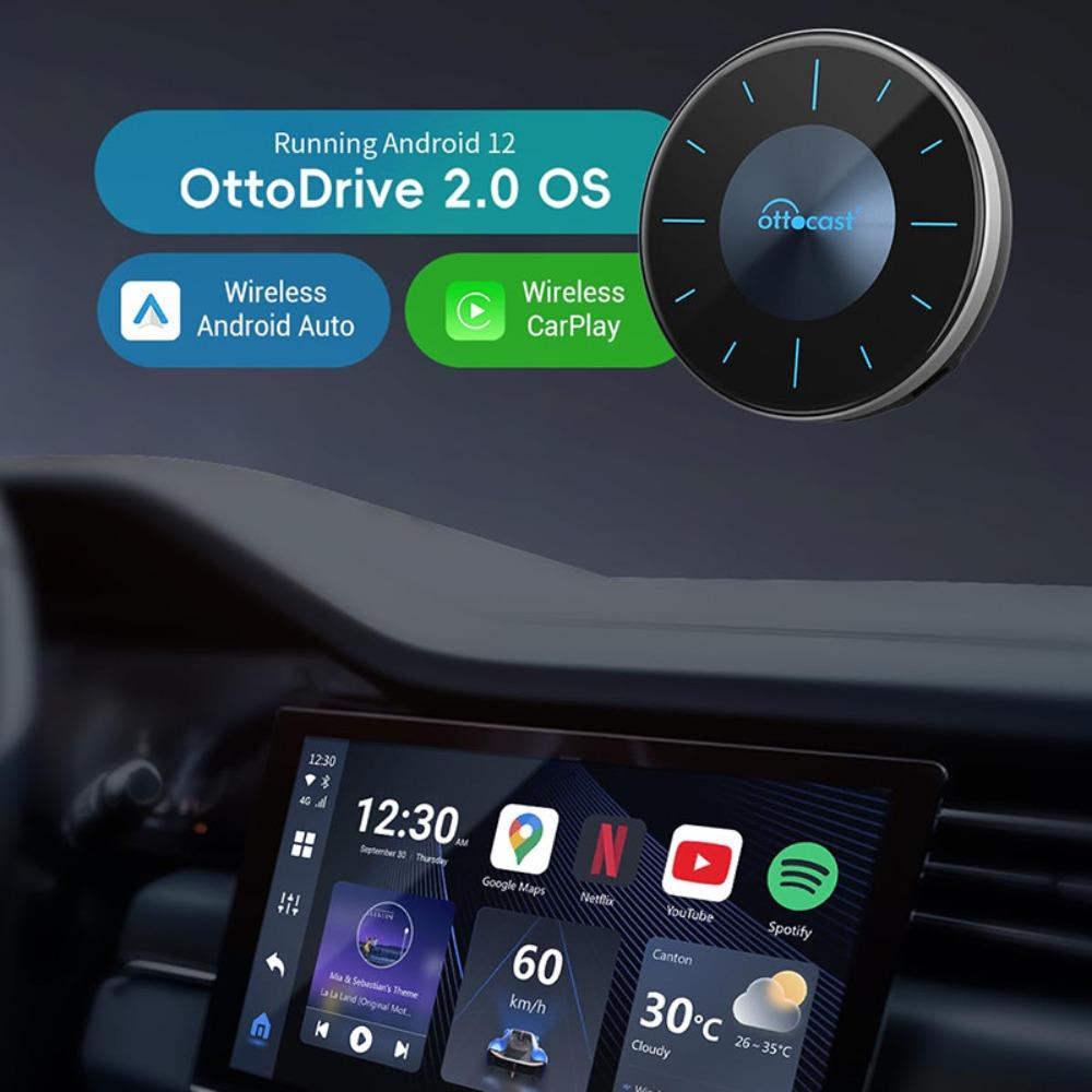 OTTOCAST P3 CarPlay AI Box Wireless CarPlay Android Auto Adapter 8GB+128GB HDMI