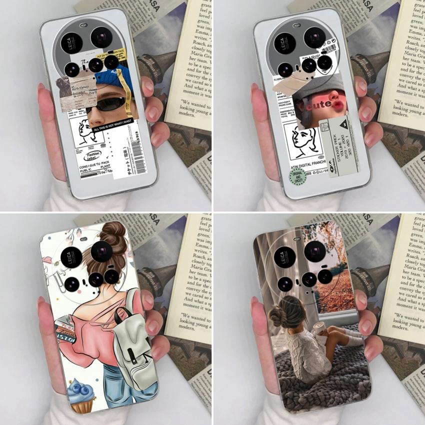 For Xiaomi Mi 10 12 11 15 Ultra 15T Shockproof Clear Phone Covers Cute Boy Girls Patterns Soft Silicone Premium Protection Case For Xiaomi Bumper Bags