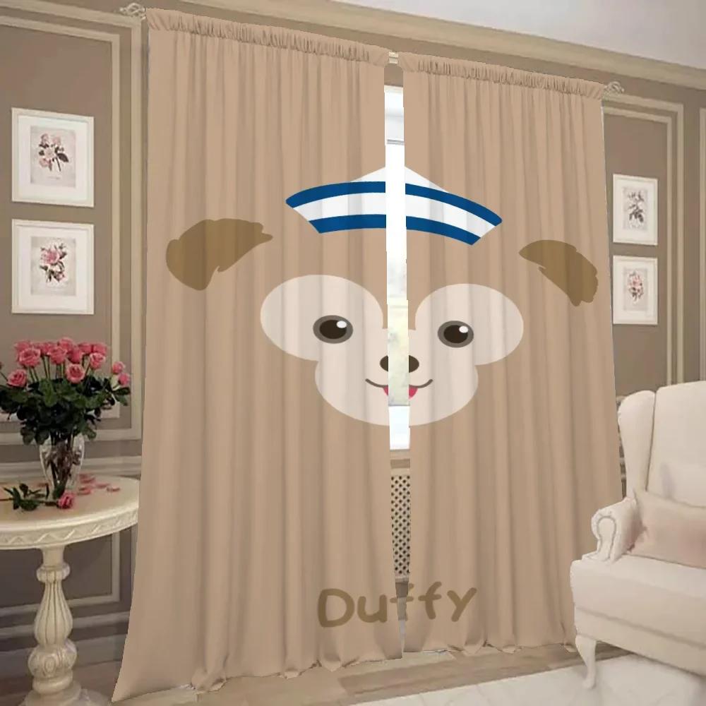 Home Interior Kitchen Curtains for Living Room 2 Pieces Blackout Curtains Door Curtain D-duffy-y Bedroom Decoration Partition