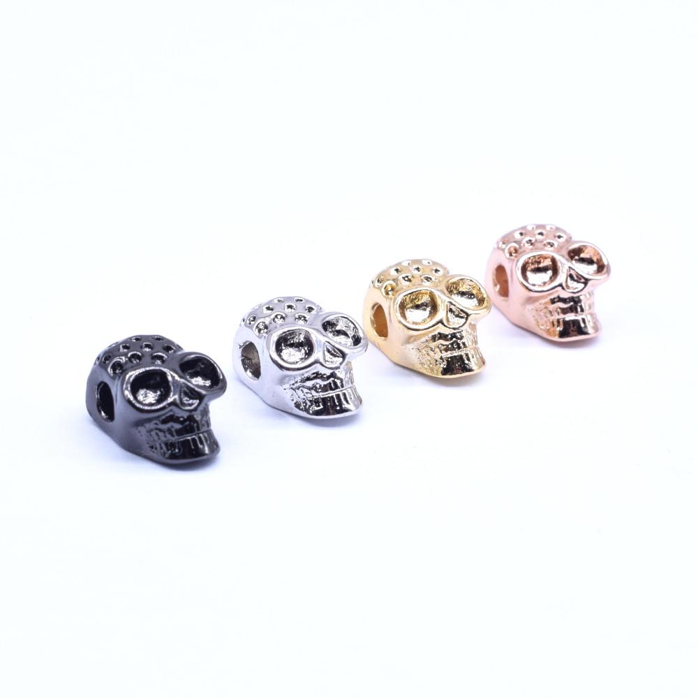 10 Pcs/Lots New Arrival Punk Style Skull Charm Suitable for Jewelry Making DIY Beads Bracelet Findings Components Wholesale