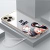 Luxusní pokovené TPU pouzdro na telefon se šňůrkou pro iPhone 6 6s 7 8 Plus SE XR XS 11 12 13 14 15 Pro Max měkké pouzdro A34 Spy X Family Anime Cover