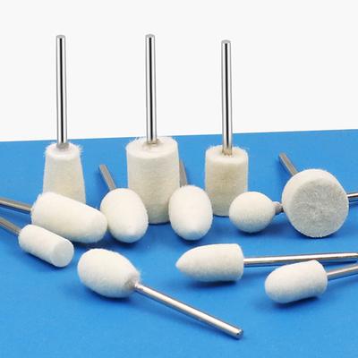 12 Pcs Wool Polishing Head 2.35Mm Shank For Ladies Nails Felt Bobs Engraver Abrasive Tools Grinding Rotary Drill Bit