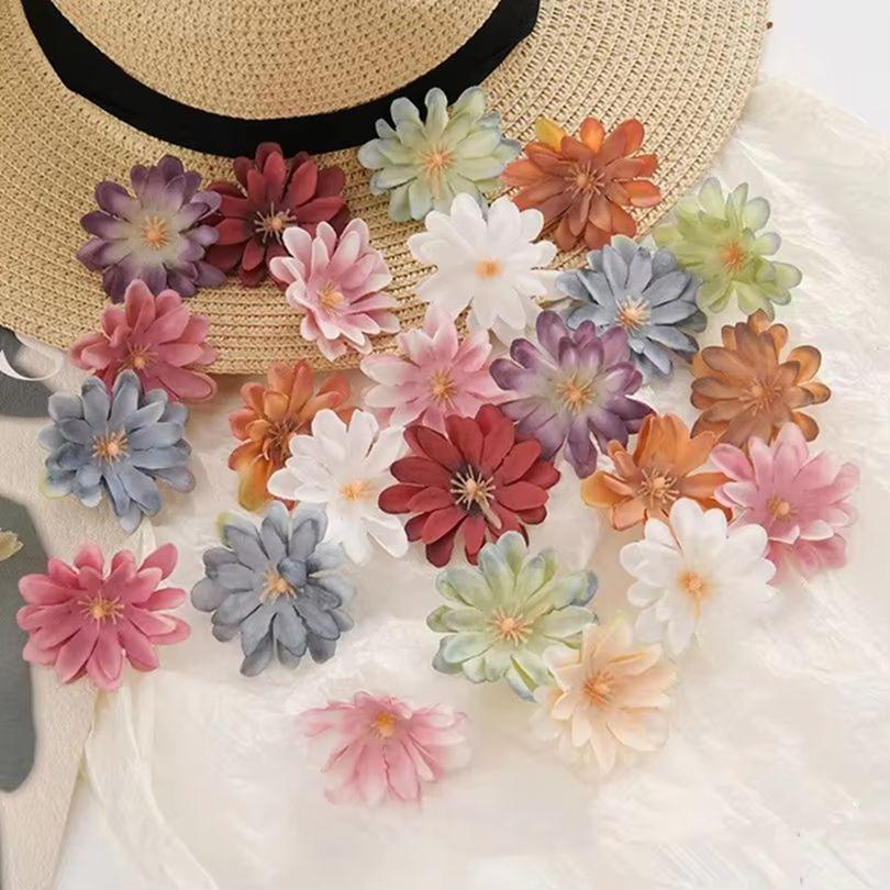 Silk Artificial Flower Chrysanthemum Blossoms Wedding Garden Bridal Bouquet Wreaths Home Vase Table Decor Diy Scrapbook Gift Box