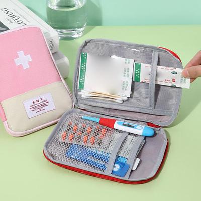 1 Pièce Mini Sac à Médicaments Portable Voyage Trousse de Premiers Secours Sac à Médicaments Sac de Rangement Kit de Survie Boîte à Médicaments Urgence Extérieure Camping