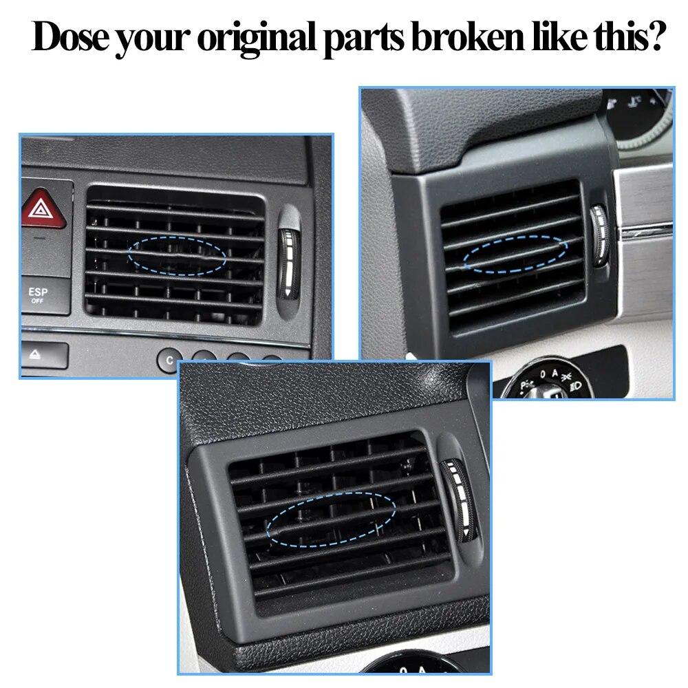 Car Front Air Conditioner AC Vent Outlet Slider Tab Clip Repair Kit For Mercedes Benz C W204 C180 C200 C260 X204 GLK300 GLK260