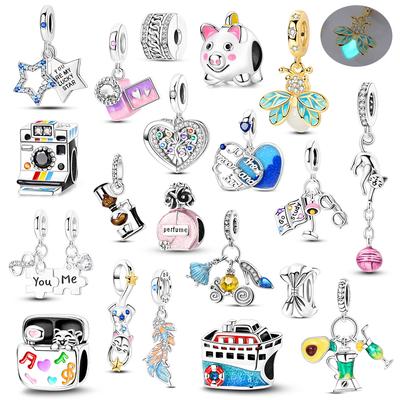 Original Charm Copper Jigsaw Star Koi Glowworm Beads New Series Fit Bracelet Charms Diy Fashion Pendants For Jewelry Making