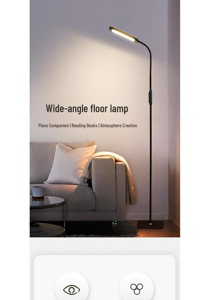 Adjustable LED Floor & Table Lamp with Remote Control, 3 Color Temperatures, 6 Brightness Levels.