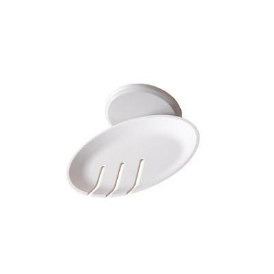 Wall Mounted Sponge Holder Draining Tray Hollow Storage Case Bathtub Single Layer Organizing Dish for Home Bathroom