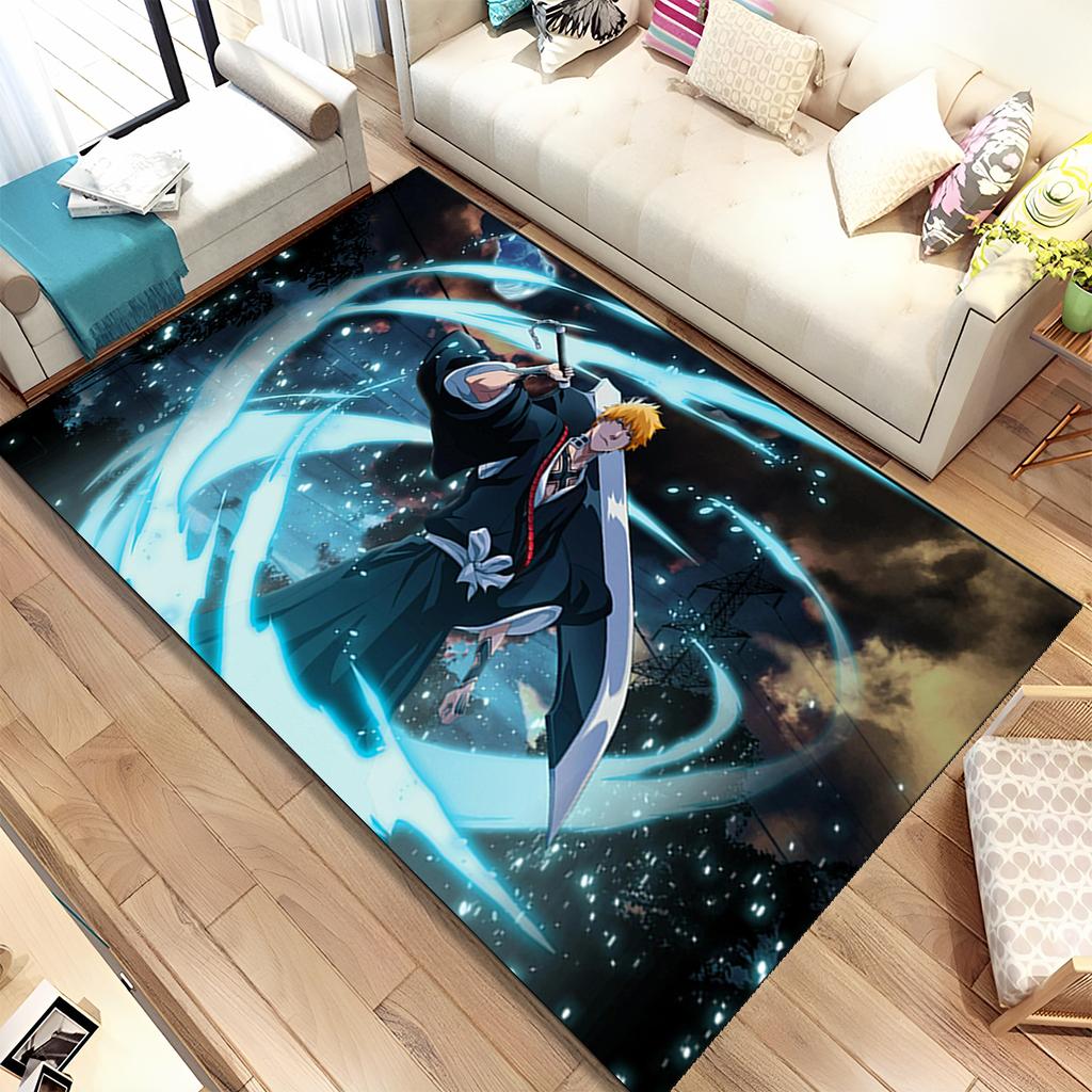 3D Anime Bleach Japan Cartoon Area Rug,Carpet Rug for Home Living Room Bedroom Sofa Doormat Decor,kids Non-slip Floor Mat Gift