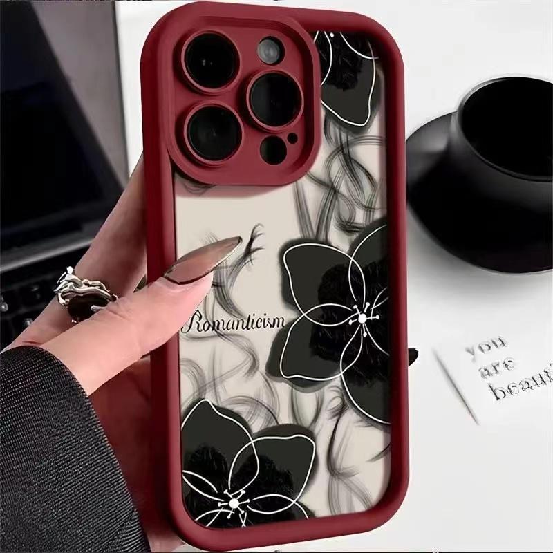 Nice Butterfly Flower Silicone Phone Case For iPhone 15 12 13 14 11 Pro Max XR XS X 7 8 Plus Shockproof matte Soft Cover