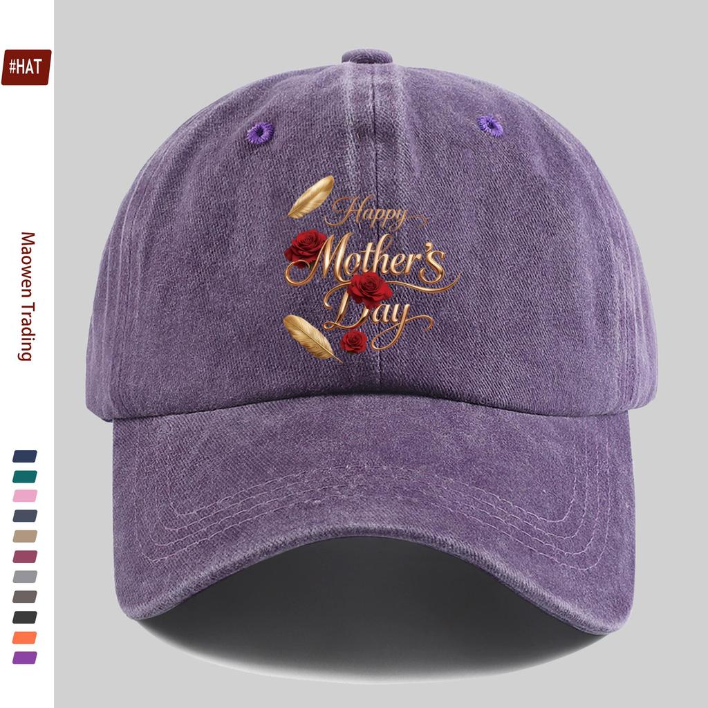 pc pcs Rose Golden Foil Print Trucker Hat Adjustable Snapback Cap Suitable for Women Men Lightweight Vintage Baseball Cap