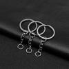10/50/100pcs Silver Plated Metal Blank Keyring Split Ring Keyfob Key Holder Rings DIY Findings Making Keychain Accessories