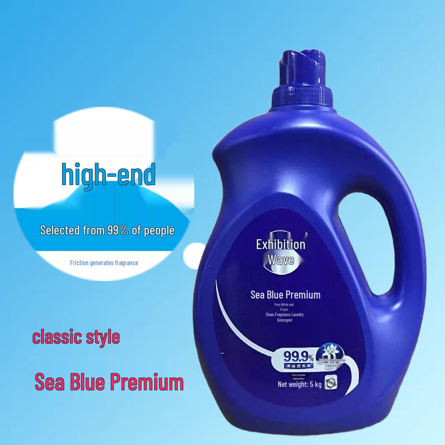 Zhan Lang Blue Laundry Detergent, 5KG Bucket - Premium, Long-Lasting Fragrance for Household Use.