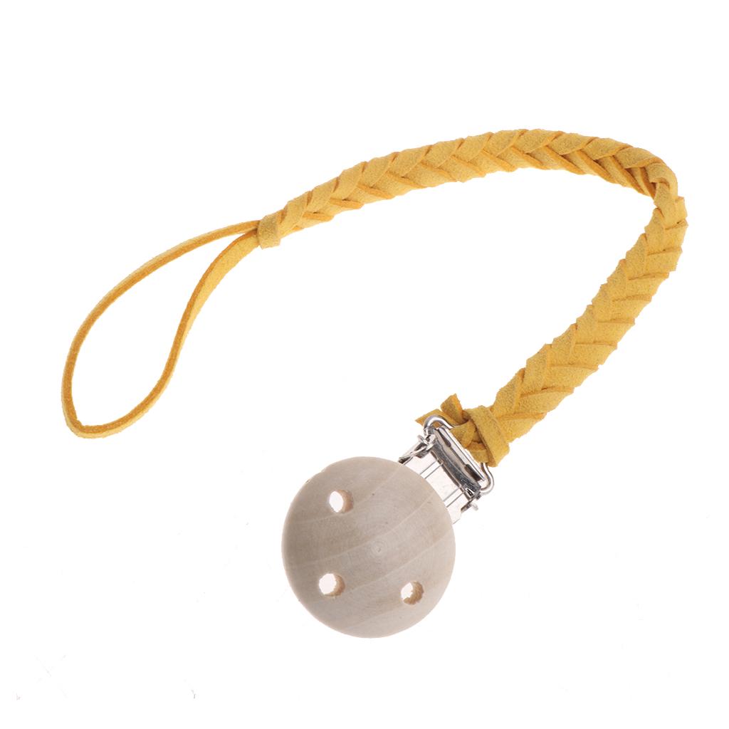Satın alın Leather Pacifier Clips Chain Dummy Clip Pacifier Holder