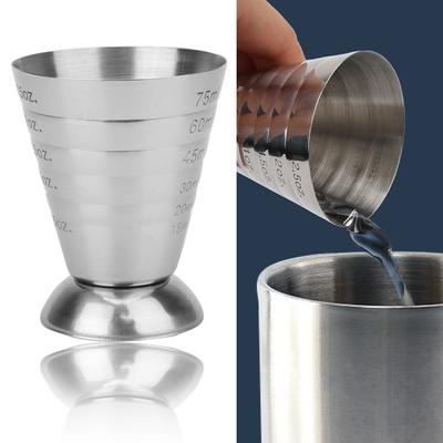Measure Cup 75ML Gadgets Stainless Steel Bar Mixed Drink Accessories Bar Cocktail Shaker Jigger Cocktail Tools