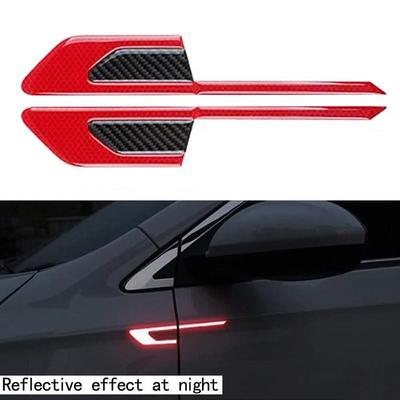 Pegatinas de advertencia de coche, cinta reflectante de seguridad para parachoques de coche, tiras reflectantes, pegatinas reflectoras seguras