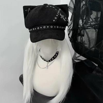 Cat Ear Beret Accessories Punk Diablo Subculture Cute Cat Cat Hat