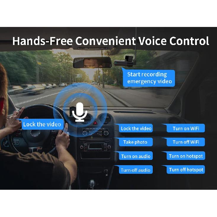 2K Dash Camera For Car DVR Dash Cam KAWA D5 Video Recorder Emergency Voice Control Night Vision WiFi APP Monitor WDR Dashcam