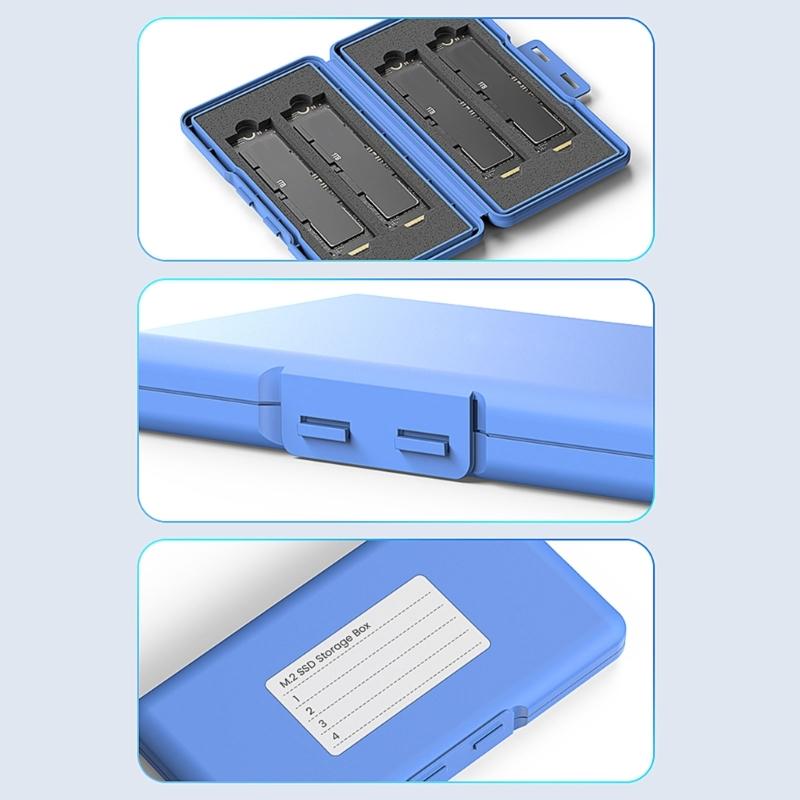 M.2 Solid Disk Box Solid Hard Drive Storage Case For 4 Slots With High Strength Protective Shell
